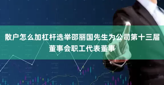 散户怎么加杠杆选举邵丽国先生为公司第十三届董事会职工代表董事