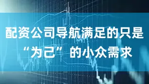 配资公司导航满足的只是 “为己” 的小众需求